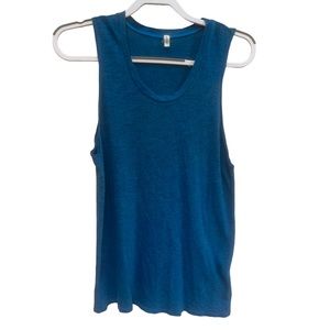 NWOT LANSTON Blue & black heathered tank top